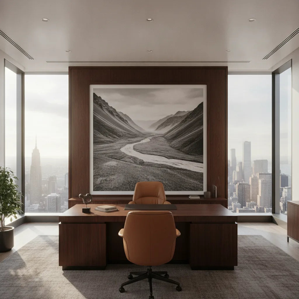 Décoration bureau direction prestige, 5 œuvres d'art