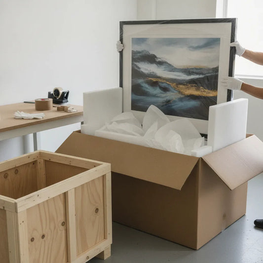 Commandez avec emballage transport œuvre d'art | Studio Lino