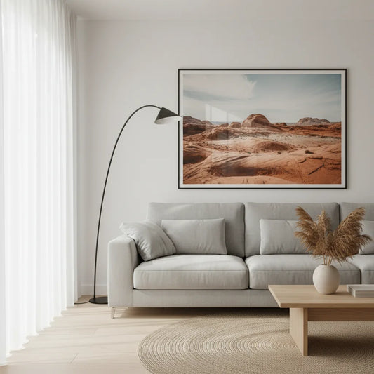 Idée déco mur au-dessus canapé, photo d'art – Studio Lino